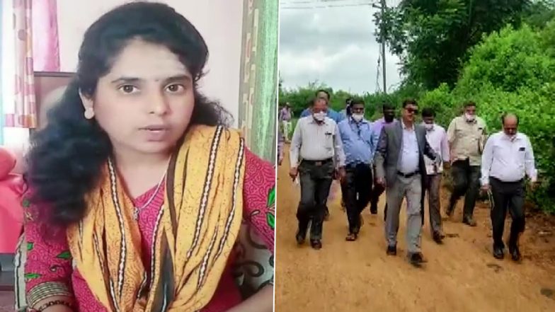 Karnataka: सड़क को लेकर महिला ने सीएम बोम्मई से कर दी शिकायत, तो दलबल के साथ गांव पहुंच गए अधिकारी, देखें तस्वीरें