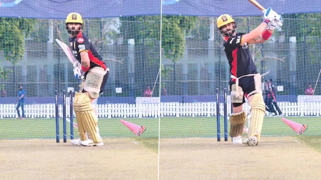 राजस्थान की आज खैर नहीं, मुकाबले से पूर्व छक्के लगाने की प्रैक्टिस करते नजर आए Virat Kohli, देखें वीडियो 