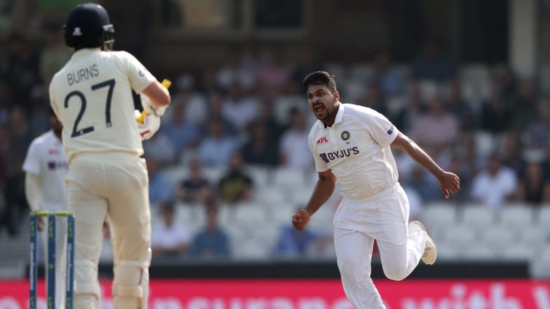 ENG vs IND 4th Test Day 5: भारतीय टीम को मिली पहली सफलता, ठाकुर ने बर्न्स को लौटाया पवेलियन