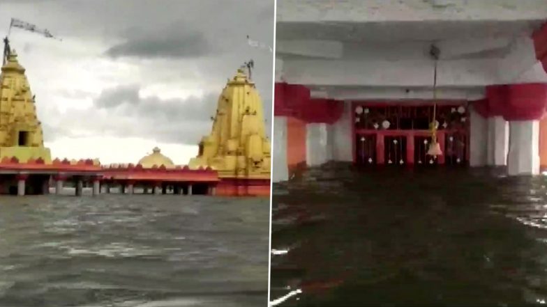 Rajasthan: बांसवाड़ा में खोले गए माही बांध के गेट, पानी में डूबा संगमेश्वर मंदिर