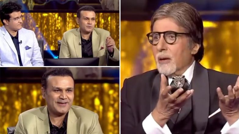 KBC के मंच पर पहुंचे वीरेंद्र सहवाग और सौरभ गांगुली की जोड़ी, जीते 25 लाख रुपए