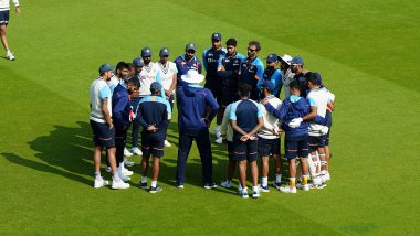 ENG vs IND 4th Test Day 3: तीसरे दिन से पहले ओवल में अहम रणनीति बनाती नजर आई टीम इंडिया, देखें तस्वीर