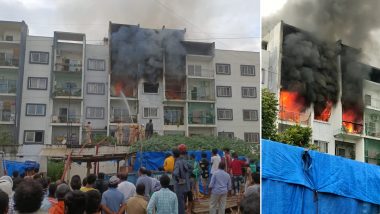 बेंगलुरु: बेगुर के Devarachikkana Halli के एक अपार्टमेंट में गैस रिसाव के चलते लगी आग, मौके पर दमकल की 3 गाड़ियां मौजूद