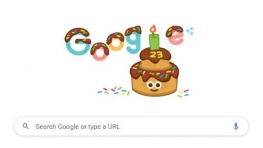 Google 23rd Birthday Doodle: गूगल सेलिब्रेट कर रहा है अपना 23वां जन्मदिन, बनाया ये शानदार बर्थडे केक डूडल