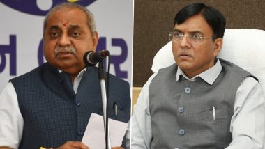 Vijay Rupani Resigns: रुपाणी के इस्तीफे के बाद गांधीनगर में हलचल तेज, नितिन पटेल- केंद्रीय स्वास्थ्य मंत्री मनसुख मांडविया पहुंचे BJP दफ्तर