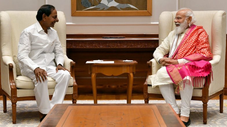 तेलंगाना के सीएम के चंद्रशेखर राव ने दिल्ली में पीएम मोदी से की मुलाकात