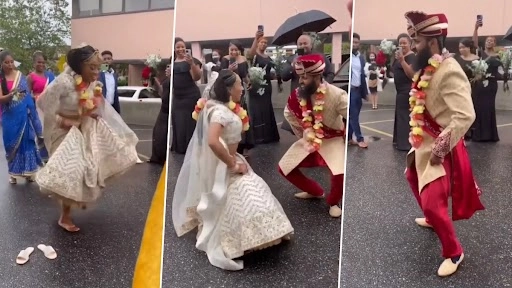 भारतीय दूल्हा और अफ्रीकन दुल्हन ने सड़क पर किया जबरदस्त डांस, वीडियो देख नहीं रोक पाएंगे हंसी