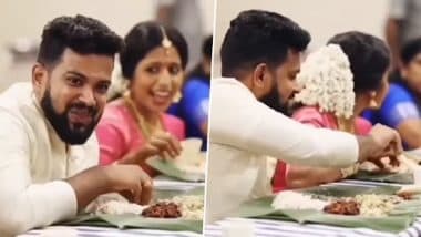 Viral Video: शादी में खाने के दौरान दूल्हा दुल्हन ने एक दूसरे की प्लेट से चुराखर खाया खाना, इंटरनेट पर वायरल हुआ क्यूट मोमेंट