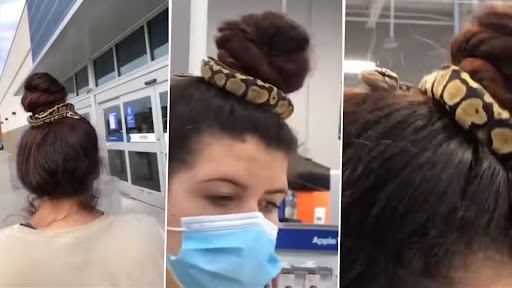 Snake Video: अपने जुड़े में सांप लपेटकर महिला पहुंची शॉपिंग करने, वीडियो देख लोग हुए हैरान