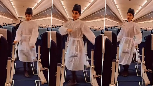इंडिगो एयर होस्टेस ने खाली फ्लाइट में श्रीलंकन गाने 'माणिके मगे हिते' पर किया डांस, लोगों को आ रहा है खूब पसंद, देखें वीडियो