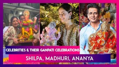 Celebrities & Their Ganpati Celebrations: शिल्पा शेट्टी, माधुरी दीक्षित, अनन्या पांडे, श्वेता तिवारी समेत इन सितारों ने ऐसे मनाया गणेश चतुर्थी का जश्न