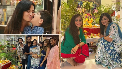 Shweta Tiwari Desi Avatar: स्वेता तिवारी ने देसी अवतार में किया गणेश पूजन, इन सितारों के साथ मनाया त्योहार, देखें तस्वीरें