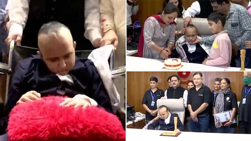 ब्रेन ट्यूमर से पीड़ित 11 वर्षीय फ्लोरा असोदिया को बनाया गया एक दिन के लिए अहमदाबाद का कलेक्टर