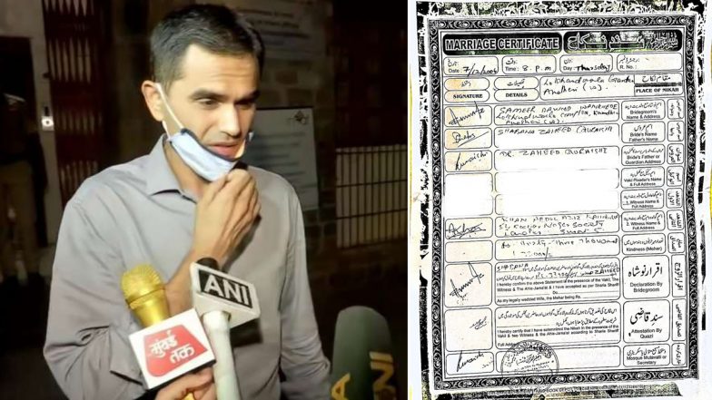 Drugs Case: नवाब मलिक ने जारी किया समीर दाऊद वानखेड़े की पहली शादी का कथित 'निकाहनामा'; एनसीबी विजिलेंस टीम आज करेगी पूछताछ