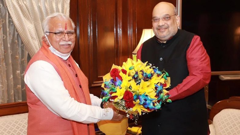 हरियाणा के सीएम मनोहर लाल खट्टर ने गृह मंत्री अमित शाह से की मुलाकात, किसान आंदोलन और उपचुनाव पर हुई चर्चा