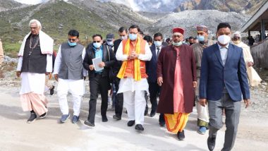 Uttarakhand: CM पुष्कर सिंह धामी पहुंचे केदारनाथ धाम, पुनर्निर्माण कार्यो का किया अवलोकन