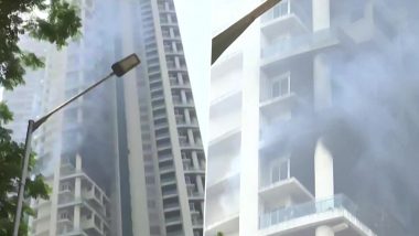Mumbai Fire: बिल्डिंग में लगी भीषण आग से बचने के लिए बालकनी से लटका शख्स, 19वीं मंजिल से गिरने से हुई मौत