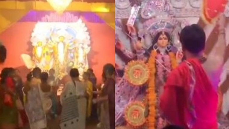 Maha Ashtami 2021: कोलकाता में महिलाओं ने किया धुनुची नृत्य, मुंबई में की गई विशेष पूजा, महा अष्टमी पर दिखा देश में कुछ ऐसा नजारा (Watch Videos & Photos)