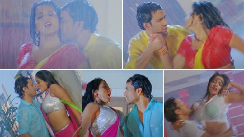 Monalisa Hot Song: बारिश में भीगती मोनालिसा को देख निरहुआ हो गए लट्टू, मानो पानी के हर बूंद में हो नशा