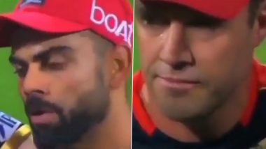IPL 2021 के एलिमिनेटर में KKR से हार के बाद निकले विराट कोहली और एबी डिविलियर्स के आंसू- Video