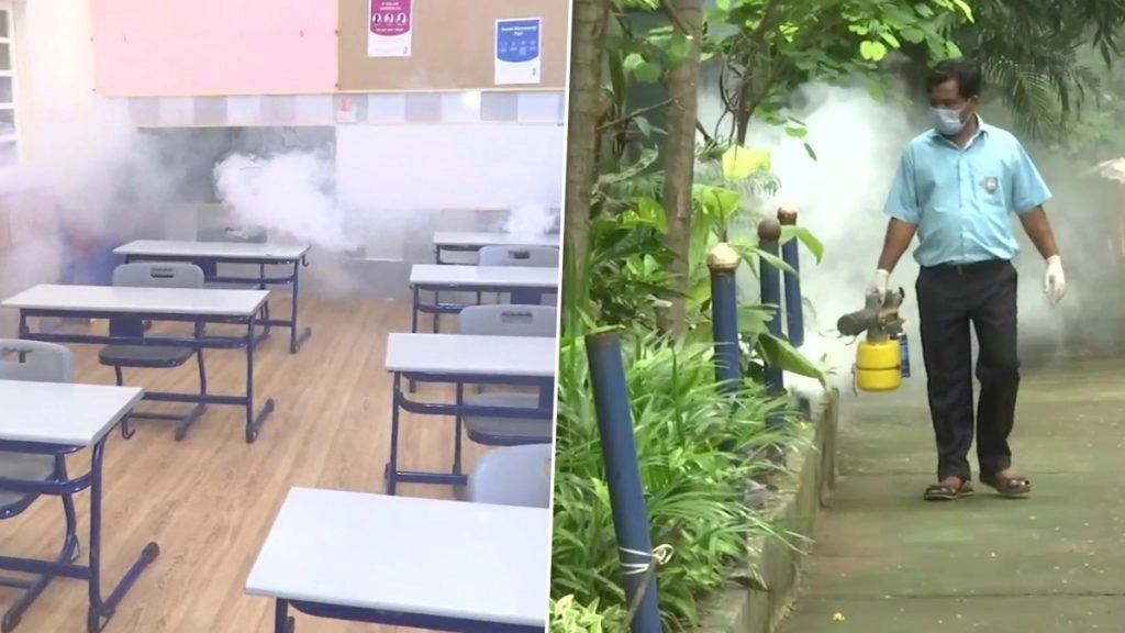 मुंबई में 4 अक्टूबर से खुलेंगे स्कूल, इसके मद्देनजर सैनिटाइज जारी