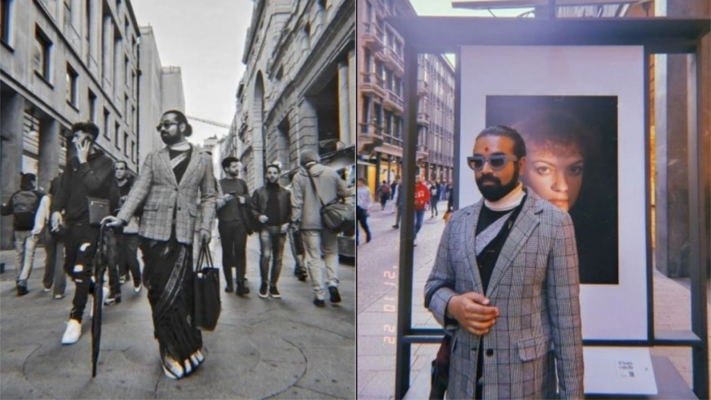 Viral Pics: जब साड़ी पहनकर और बिंदी लगाकर कोलकाता का यह शख्स निकला सड़क पर, देखते ही रह गए लोग