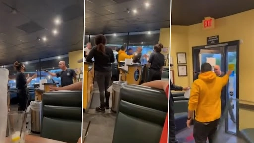 बिना मास्क पहने व्यक्ति को रेस्टोरेंट ने दिखाया बाहर का रास्ता, गुस्से में शख्स ने किया कुछ ऐसा...देखें वीडियो