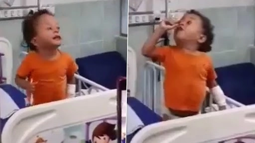 अस्पताल में भर्ती होने के दौरान बच्चे के गाना गाने का क्लिप वायरल, जीता नेटिज़न्स का दिल, देखें वीडियो