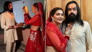 Sapna Choudhary Karwa Chauth Photos: सपना चौधरी ने पति वीर साहू के साथ शेयर की करवा चौथ की तस्वीरें, देखें फोटोज