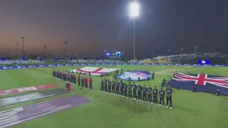 ENG vs NZ Semi Final, ICC T20 WC 2021: इंग्लैंड और न्यूजीलैंड के खिलाड़ियों ने मुख्य क्यूरेटर मोहन सिंह की याद में एक मिनट का मौन रखा