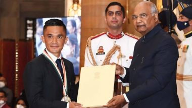 National Sports Awards: भारतीय फुटबॉलर सुनील छेत्री ने कहा- खेल रत्न देश के लिये 19 साल खेलने के कारण मिला