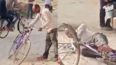 Viral Video: शराब के नशे में धुत होकर शख्स ने की अजीबो-गरीब हरकत, साइकिल के साथ किया कुछ ऐसा कि छूट जाएगी हंसी