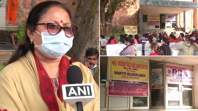 Delhi: हिंदू राव अस्पताल के डॉक्टर, नर्स और पैरामेडिकल स्टॉफ वेतन और अन्य मुद्दों की मांग को लेकर अनिश्चितकालीन हड़ताल गये