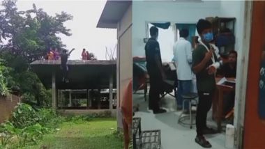 स्टंट करना पड़ गया लड़के को भारी, छत से छलांग लगाते समय बिगड़ा संतुलन और हो गया जनाब  का ये हाल… (Watch Viral Video)