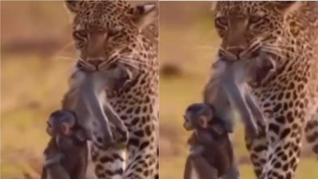 केरल में वायनाड जिले के पुथियादम स्थित एक मकान के कुआं में गिरा तेंदुआ बचाया गया