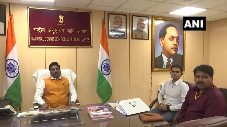 दिल्ली: NCB मुंबई के जोनल निदेशक समीर वानखेड़े राष्ट्रीय अनुसूचित जाति आयोग के दफ़्तर पहुंचे