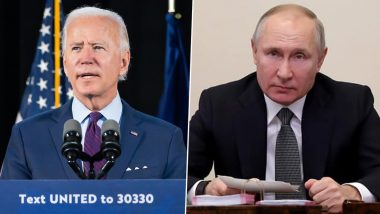 President Joe Biden-Vladimir Putin Meeting: यूक्रेन सीमा पर तनाव बढ़ने के बीच अमेरिका की रूस को प्रतिबंध लगाने की चेतावनी