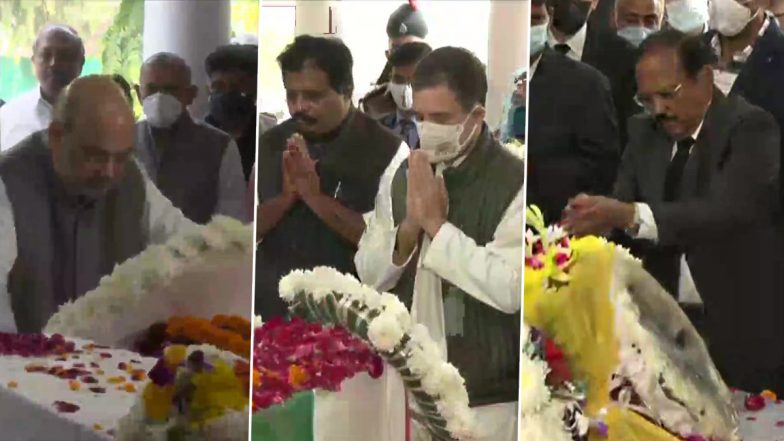 CDS Bipin Rawat Funeral: गृहमंत्री अमित शाह, अजीत डोभाल और राहुल गांधी ने सीडीएस बिपिन रावत, उनकी पत्नी को अंतिम श्रद्धांजलि दी