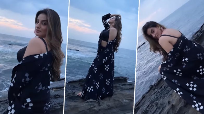 Akshara Singh Hot Video: ब्लैक कलर के आउटफिट में अक्षरा सिंह ने बरपाया कहर, समंदर किनारे एक्ट्रेस के हॉट अंदाज को देख फिदा हुए फैन्स