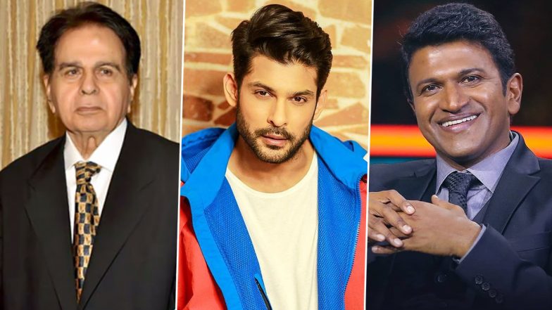 Dilip Kumar, Sidharth Shukla, Puneeth Rajkumar&nbsp;समेत इन दिग्गज सितारों ने 2021 में दुनिया को कहा अलविदा&nbsp;
