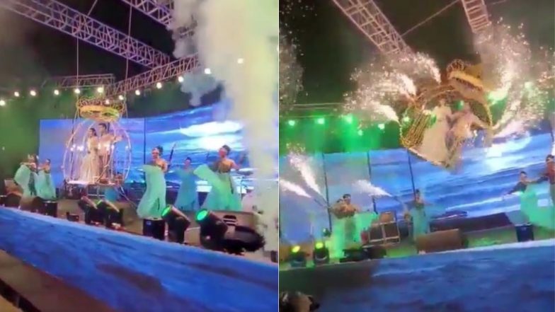Viral Video: दूल्हा-दुल्हन की हो रही थी ग्रैंड एंट्री, तभी टूटकर स्टेज पर गिरा झूला, घटना का हैरान करने वाला वीडियो वायरल