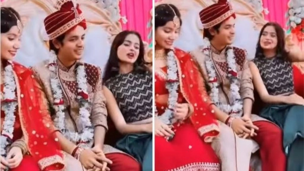 वरमाला के बाद स्टेज पर बैठे थे दूल्हा-दुल्हन, तभी जीजा के बगल में जा बैठी साली और… (Watch Viral Video)