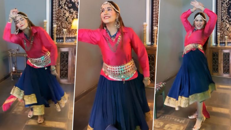 Sapna Choudhary ने घाघरा पहनकर 'छम्मा छम्मा' पर किया धमाकेदार डांस, कहा - हिला दूं UP, देखें Video