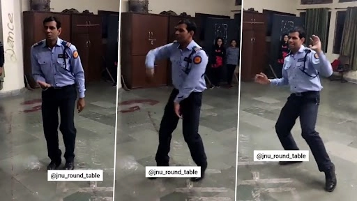जेएनयू सिक्योरिटी गार्ड ने 'जूली-जूली' गाने पर किया डांस, अपनी प्रतिभा से इंटरनेट पर मचाया धमाल