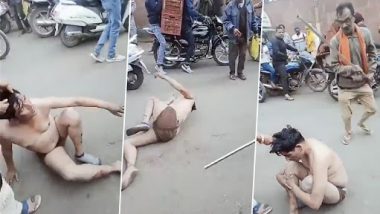 Viral Video: ग्वालियर में बीच सड़क पर दो लोगों ने नंगा कर की शख्स की बुरी तरह पिटाई, भयावह वीडियो हुआ वायरल