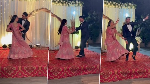 देसी दूल्हा और दुल्हन ने कभी ख़ुशी कभी गम फिल्म के शावा-शावा गाने पर किया डांस, कायल हुए नेटीजंस