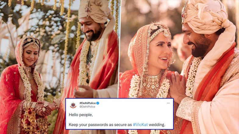 VicKat की शादी पर Delhi Police ने बनाया मजेदार Meme, इंटरनेट पर लोगों को दिया ये अहम संदेश