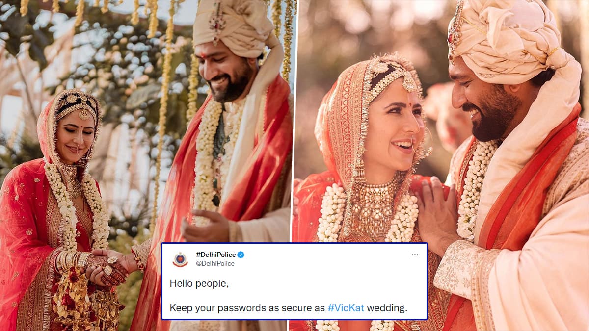 Delhi Police made funny meme on VicKat's wedding, gave this important message to people on the internet - MoviesDarpan