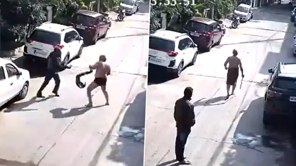 इंदौर में पड़ोसी से विवाद करते दिखे तौलिया पहने डीएसपी, पड़ोसी पर मामला भी दर्ज करा दिया