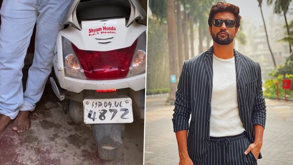 बॉलीवुड अभिनेता विक्की कौशल पर फिल्म सीक्वेंस में दूसरे की नंबर प्लेट इस्तेमाल करने का आरोप